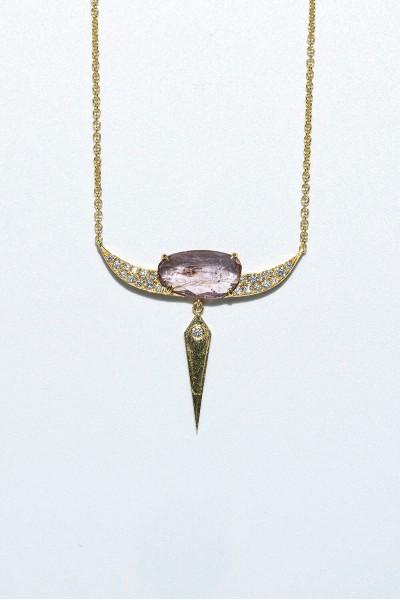 Bull's eye Tourmaline Necklace | Uranus Collection                                                               